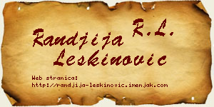 Ranđija Leškinović vizit kartica